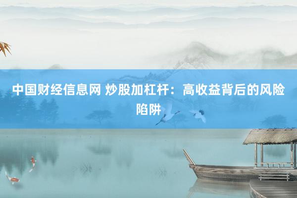 中国财经信息网 炒股加杠杆：高收益背后的风险陷阱