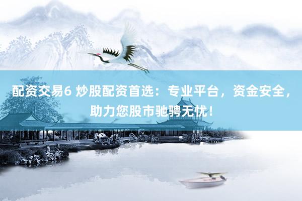 配资交易6 炒股配资首选：专业平台，资金安全，助力您股市驰骋无忧！